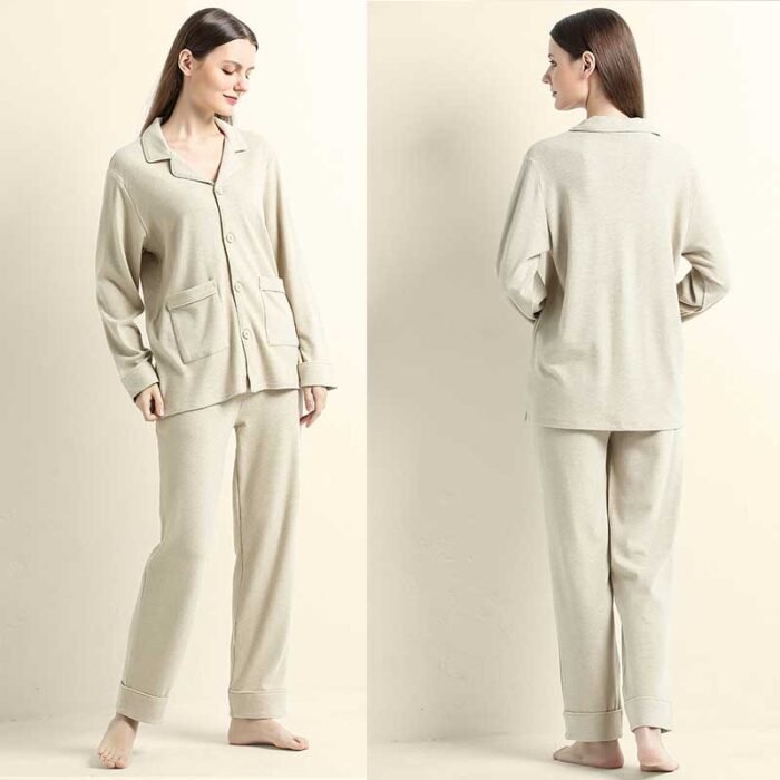 Women's EcoFlannel Full Length Plaid Pajama Set Custom Factory - Image 2