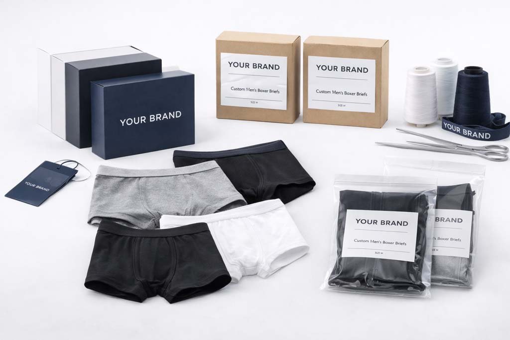 Men's underwear silhouettes for private label product development