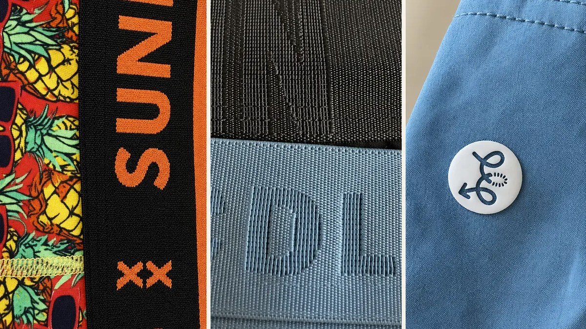 Jacquard waistband logo and branding detail for men's underwear